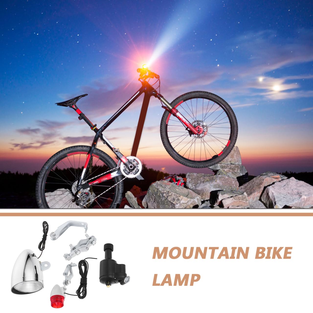 Amazon | MOTHNUR 自転車用ダイナモ発電ライト ヘッドライト 尾灯 磨